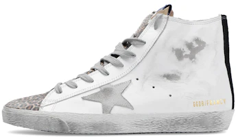 (Women) Golden Goose Mid Star 'White Leopard Distressed' GWF00113.F000255.10258 (Women) Golden Goose Mid Star 'White Leopard Distressed' GWF00113.F000255.10258