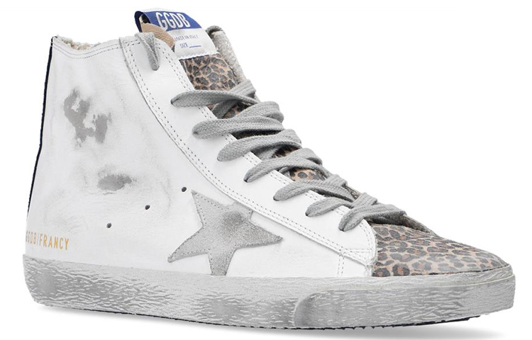 Lookbook (W) Golden Goose Mid Star ''Wit Luipaard Versleten'' GWF00113.F000255.10258