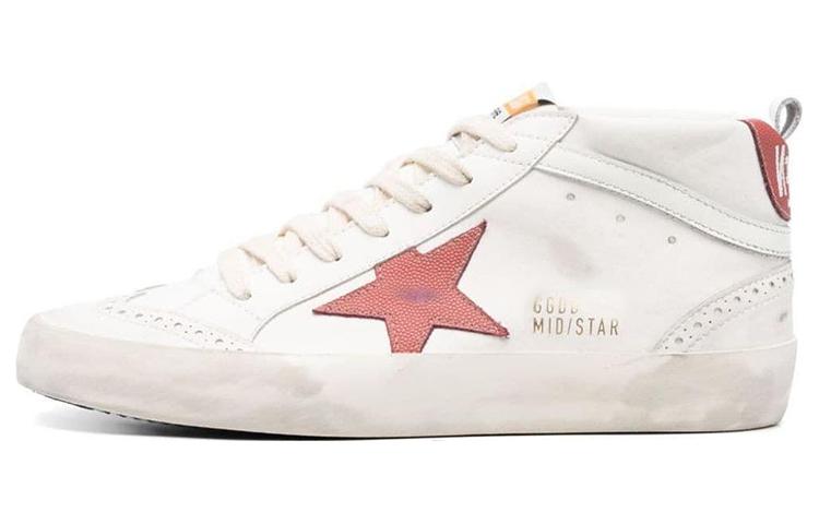 (Women) Golden Goose Mid Star 'White Pink Distressed' GWF00122.F004731.11545