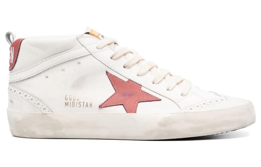 Order (W) Golden Goose Mid Star ''Wit Roze Versleten'' GWF00122.F004731.11545