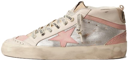 (Women) Golden Goose Mid Star 'White Silver Pink' GWF00123.F004527.82283 (Women) Golden Goose Mid Star 'White Silver Pink' GWF00123.F004527.82283