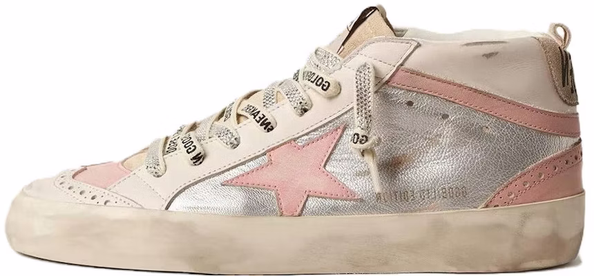 (W) Golden Goose Mid Star 'Putih Perak Merah Jambu' GWF00123.F004527.82283 Buy (W) Golden Goose Mid Star 'Putih Perak Merah Jambu' GWF00123.F004527.82283