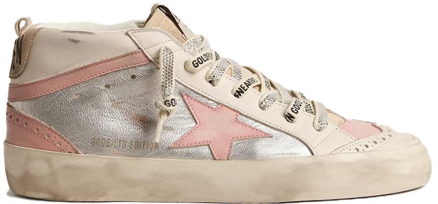 (W) Golden Goose Mid Star 'Putih Perak Merah Jambu' GWF00123.F004527.82283 Order (W) Golden Goose Mid Star 'Putih Perak Merah Jambu' GWF00123.F004527.82283