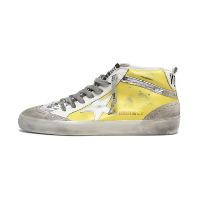 (W) Golden Goose Mid Star 'Yellow Calfskin with Suede Lining'