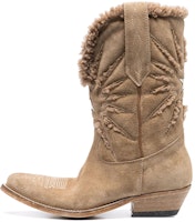 (Women) Golden Goose Mid Top 'Brown Stitch Detail' GWF00222.F001963.55376 (Women) Golden Goose Mid Top 'Brown Stitch Detail' GWF00222.F001963.55376