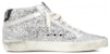 (W) Sneaker Golden Goose Mid Top 'Metallic Silver' Emas Bersinar GWF00122.F004156.70260
