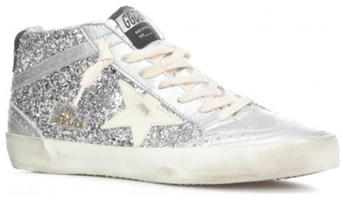 (W) Golden Goose Sepatu Mid Top 'Perak Metalik' GWF00122.F004156.70260 Lookbook (W) Golden Goose Sepatu Mid Top 'Perak Metalik' GWF00122.F004156.70260