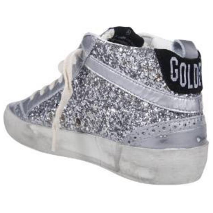 Shop (Women) Golden Goose Mid Top Sneaker 'Metallic Silver' GWF00122.F004156.70260