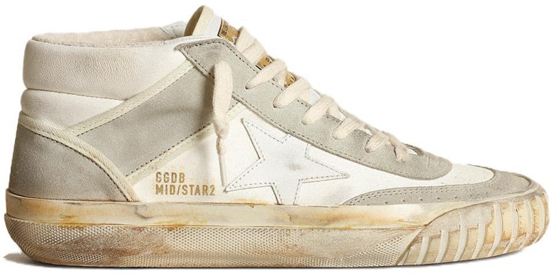 (Women) Golden Goose Mid Top Sneakers 'White Grey' GWF00408.F003449.10276 Order (Women) Golden Goose Mid Top Sneakers 'White Grey' GWF00408.F003449.10276