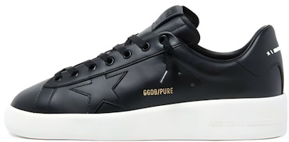 (Women) Golden Goose Purestar 'Black Leather' GWF00124.F000301.90100 (Women) Golden Goose Purestar 'Black Leather' GWF00124.F000301.90100