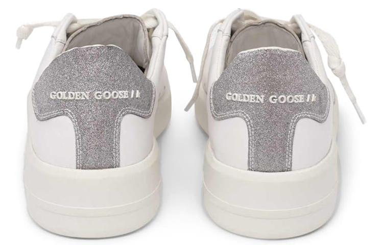 Shop (W) Golden Goose Purestar ''Coda Argento Bianco'' G36WS603.A1