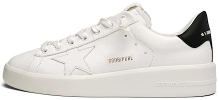 (Women) Golden Goose Purestar 'White Leather with Black Heel' G36WS603.A3 (Women) Golden Goose Purestar 'White Leather with Black Heel' G36WS603.A3