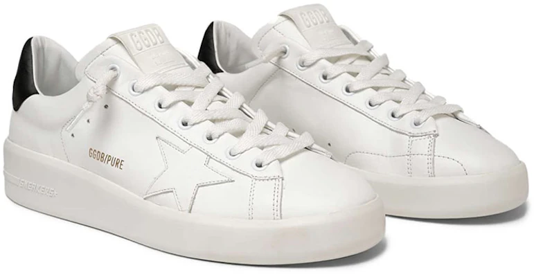 (W) Golden Goose Purestar '白色皮革黑色后跟' G36WS603.A3 Shop (W) Golden Goose Purestar '白色皮革黑色后跟' G36WS603.A3