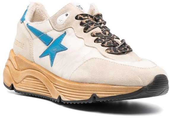 Golden Goose Running Sole 皮革 繫帶增高 緩震 低筒 運動休閒鞋 女款 米藍 Order Golden Goose Running Sole 皮革 繫帶增高 緩震 低筒 運動休閒鞋 女款 米藍