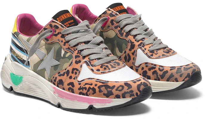 (Women) Golden Goose Running Sole 'Camo Leopard Yellow Heel Distressed' G36WS963.N7 Lookbook (Women) Golden Goose Running Sole 'Camo Leopard Yellow Heel Distressed' G36WS963.N7