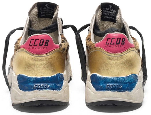 (Women) Golden Goose Running Sole 'Leopard Gold Heel Grey Distressed' G35WS963.H9 Shop (Women) Golden Goose Running Sole 'Leopard Gold Heel Grey Distressed' G35WS963.H9