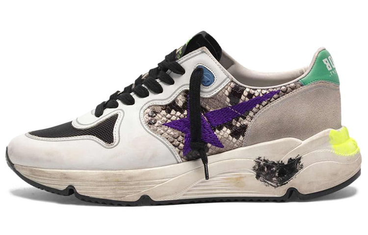 (Women) Golden Goose Running Sole 'Purple Embroidery Star' G35WS963.I1