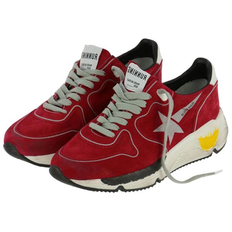 Lookbook 金鵝牌跑鞋 龍型鞋底 真皮 女款 紅色