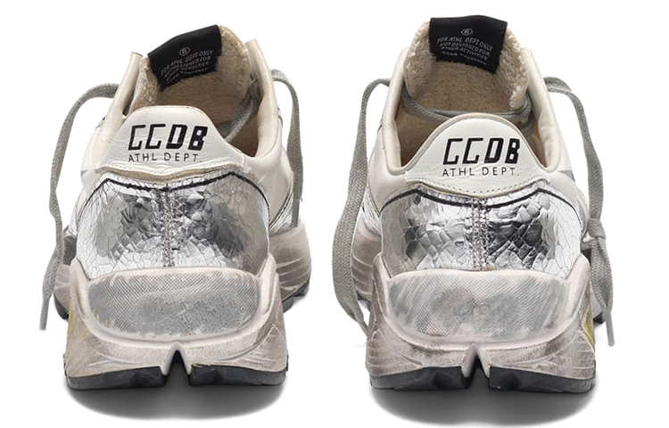 Lookbook (W) Golden Goose 跑步鞋 '银色做旧白色皮革' G36WS963.A6