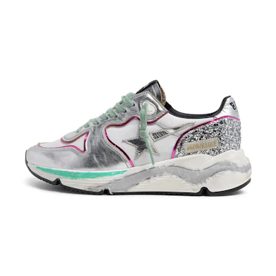 (W) Golden Goose Running Sole 'Silver Glitter Star'