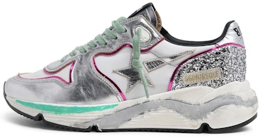 (Women) Golden Goose Running Sole 'Silver Glitter Star' G36WS963.N3 (Women) Golden Goose Running Sole 'Silver Glitter Star' G36WS963.N3