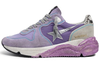 (Women) Golden Goose Running Sole 'Silver Sparkle Star Purple Distressed' G36WS963.N9 (Women) Golden Goose Running Sole 'Silver Sparkle Star Purple Distressed' G36WS963.N9