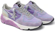 Lookbook (Women) Golden Goose Running Sole 'Silver Sparkle Star Purple Distressed' G36WS963.N9