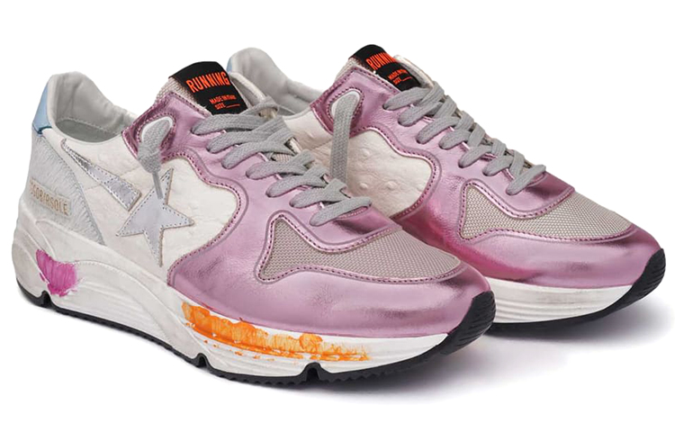 Order (Women) Golden Goose Running Sole 'Silver Star Pink Blue Tail' G36WS963.M4