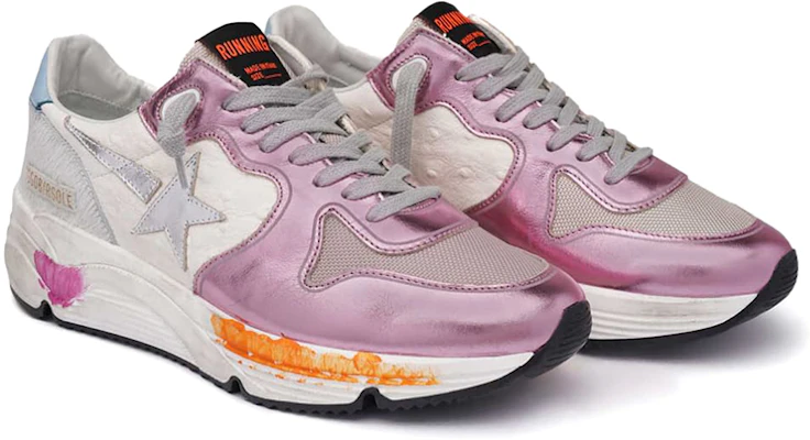(Women) Golden Goose Running Sole 'Silver Star Pink Blue Tail' G36WS963.M4 Order (Women) Golden Goose Running Sole 'Silver Star Pink Blue Tail' G36WS963.M4