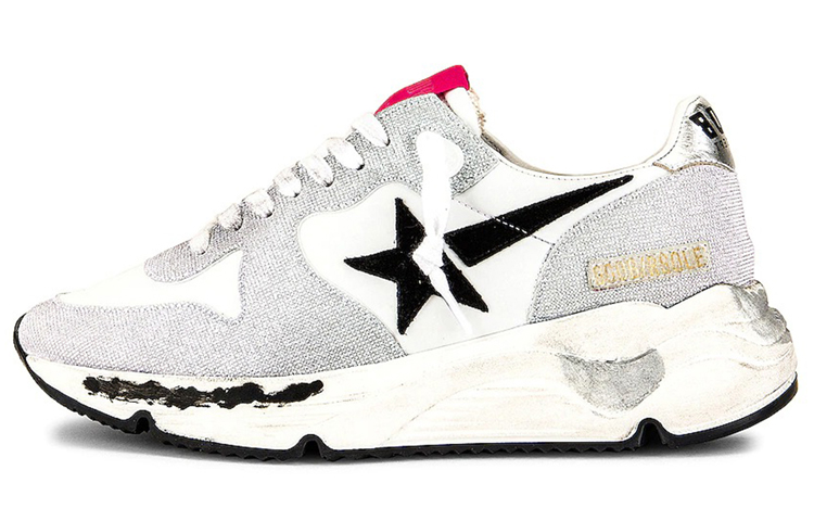 (Women) Golden Goose Running Sole 'Silver White Distressed' GWF00126.F001058.70159