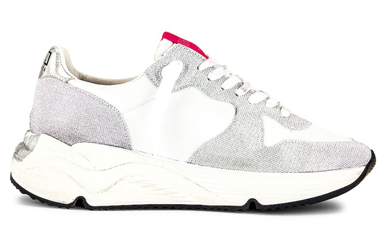 Order (Women) Golden Goose Running Sole 'Silver White Distressed' GWF00126.F001058.70159