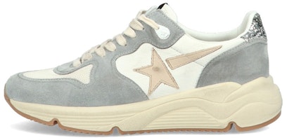 (Women) Golden Goose Running Sole Grey Cream Smoke GWF00126.F004174.60405 (Women) Golden Goose Running Sole Grey Cream Smoke GWF00126.F004174.60405