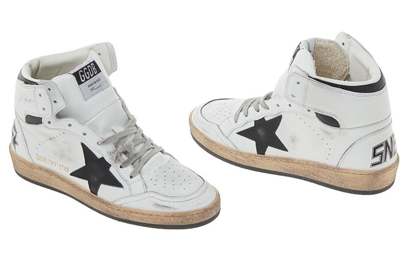 Shop 金鵰 Sky-Star 皮革高筒運動時尚板鞋 女款 白色