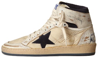 (Women) Golden Goose Sky-Star High 'Distressed Cream Star' GWF00230.F003339.10357 (Women) Golden Goose Sky-Star High 'Distressed Cream Star' GWF00230.F003339.10357