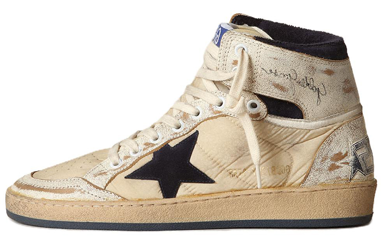 (Women) Golden Goose Sky-Star High 'Distressed Cream Star' GWF00230.F003339.10357