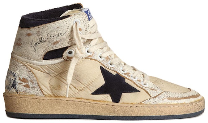 (Women) Golden Goose Sky-Star High 'Distressed Cream Star' GWF00230.F003339.10357 Order (Women) Golden Goose Sky-Star High 'Distressed Cream Star' GWF00230.F003339.10357