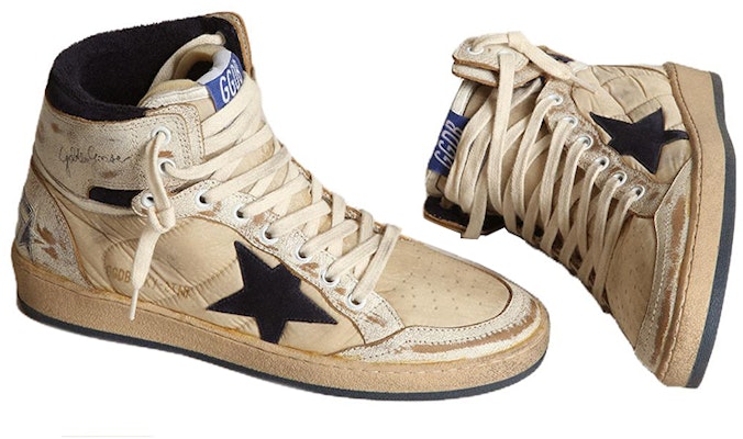 (Women) Golden Goose Sky-Star High 'Distressed Cream Star' GWF00230.F003339.10357 Lookbook (Women) Golden Goose Sky-Star High 'Distressed Cream Star' GWF00230.F003339.10357