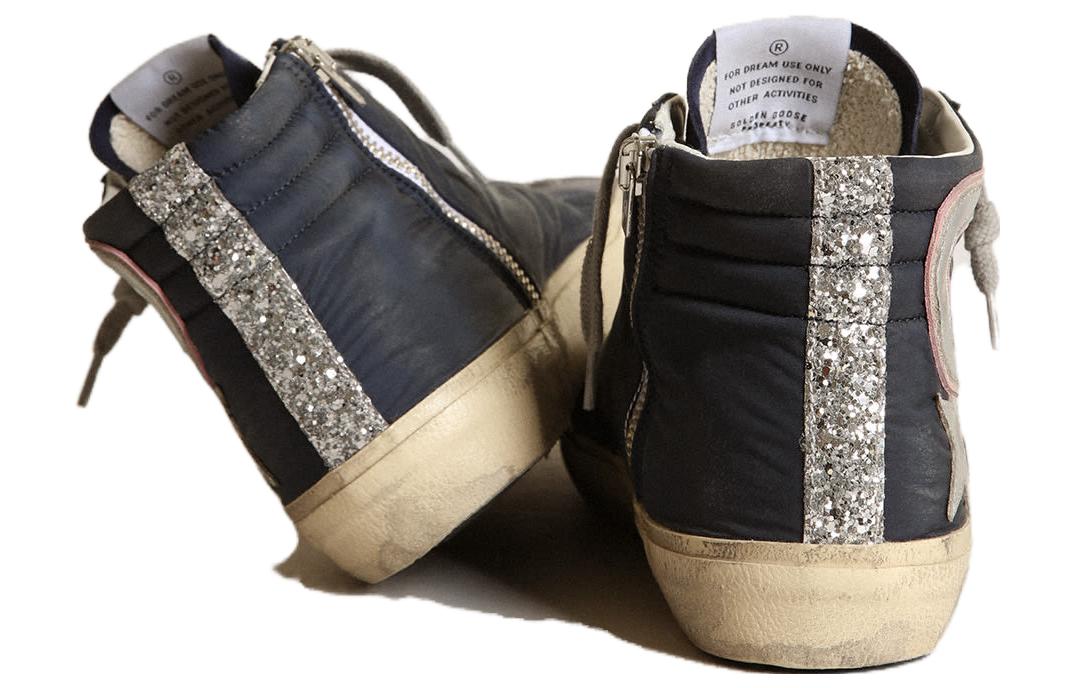 Shop (W) 골든구스 블루 나일론 슬라이드 (Golden Goose Blue Nylon Slide - shortened) GWF00115.F003369.50571