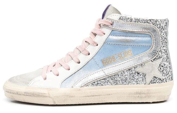 (Women) Golden Goose Slide 'Blue Sequin High-Top' GWF00116.F003232.81785