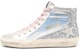 (Women) Golden Goose Slide 'Blue Sequin High-Top' GWF00116.F003232.81785