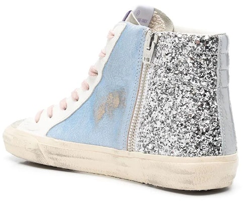 (W) 골든구스 블루 스팽글 하이탑 슬라이드 (Golden Goose Blue Spangle High-top Slide) GWF00116.F003232.81785 Shop (W) 골든구스 블루 스팽글 하이탑 슬라이드 (Golden Goose Blue Spangle High-top Slide) GWF00116.F003232.81785