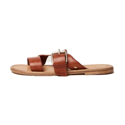 (W) Golden Goose Slide 'Brown Buckle'