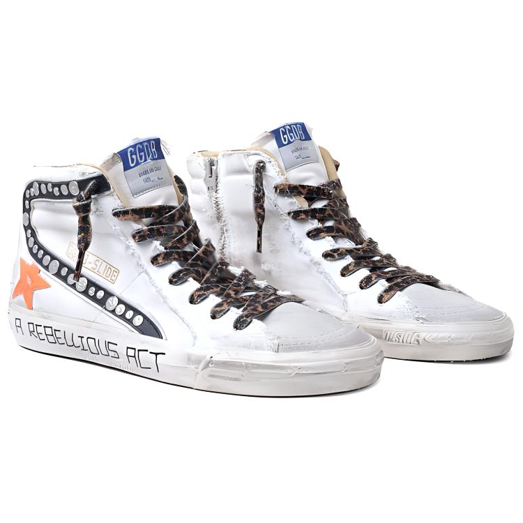 Lookbook (W) Golden Goose Slide 'Putih Usang High-Top' GWF00115.F001132.10510