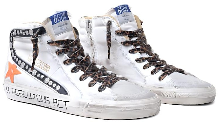 (Women) Golden Goose Slide 'Distressed White High-Top' GWF00115.F001132.10510 Lookbook (Women) Golden Goose Slide 'Distressed White High-Top' GWF00115.F001132.10510