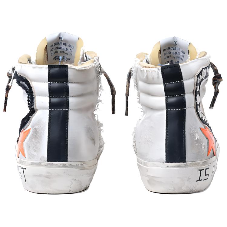 Shop (W) Golden Goose Slide “做旧白色高帮” GWF00115.F001132.10510