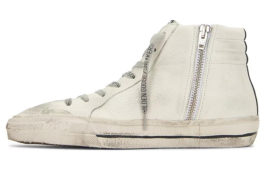 (Women) Golden Goose Slide 'Distressed White Leather' GWF00211.F003230.81784