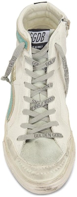 Golden Goose Slide 皮革 磨舊 時尚板鞋 女款 白色 Lookbook Golden Goose Slide 皮革 磨舊 時尚板鞋 女款 白色
