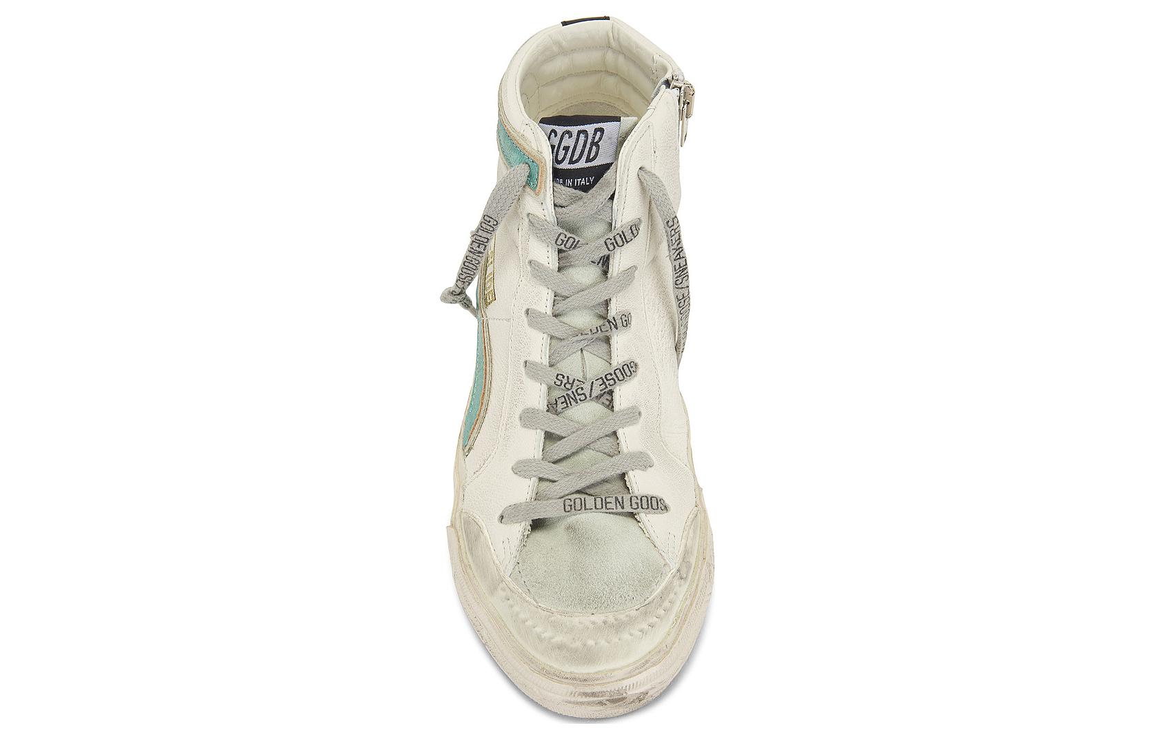 Lookbook (W) Golden Goose Slide 'Kulit Putih Distressed' GWF00211.F003230.81784