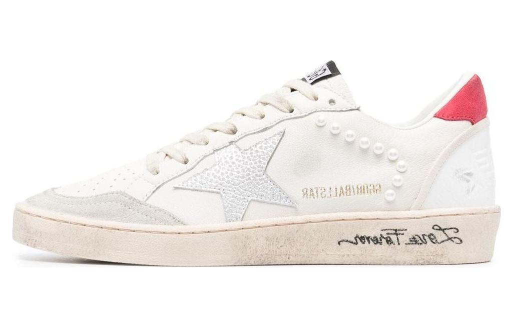 (Women) Golden Goose Slide 'Distressed White Red' GWF00117.F004717.82343