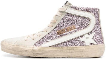 (Women) Golden Goose Slide 'Glitter Zip Purple White' GWF00115.F004526.82284 (Women) Golden Goose Slide 'Glitter Zip Purple White' GWF00115.F004526.82284